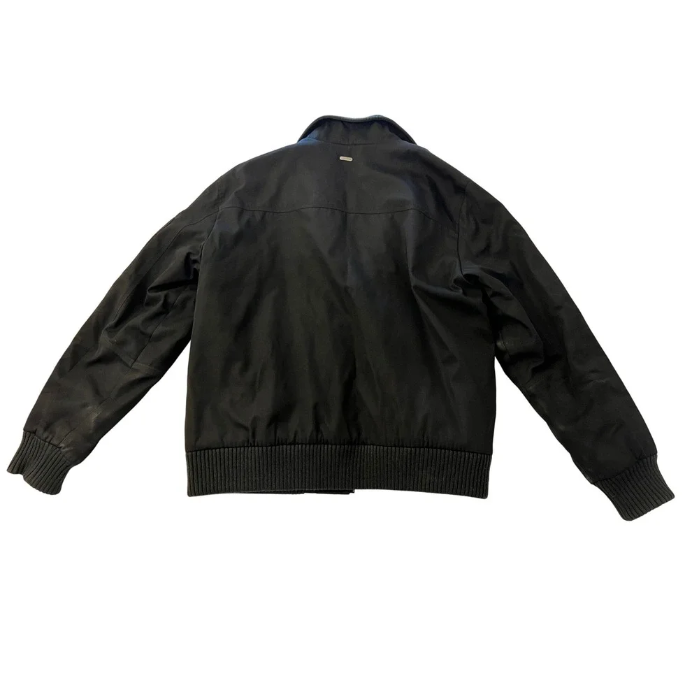 Calvin Klein Mens Bomber Jacket Black Water Resistant Wind Protection Size M
